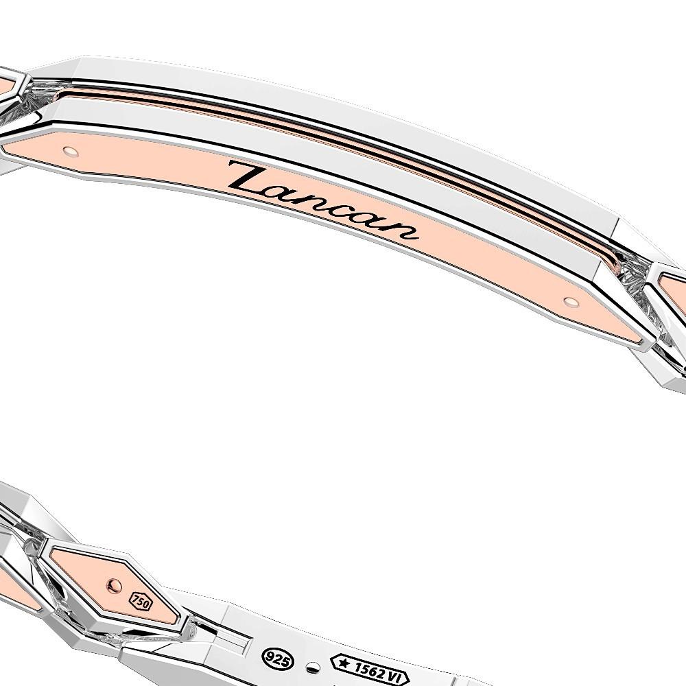 Zancan Bracciale Zancan in oro rosa 18k ed argento con targa Offerta temporanea