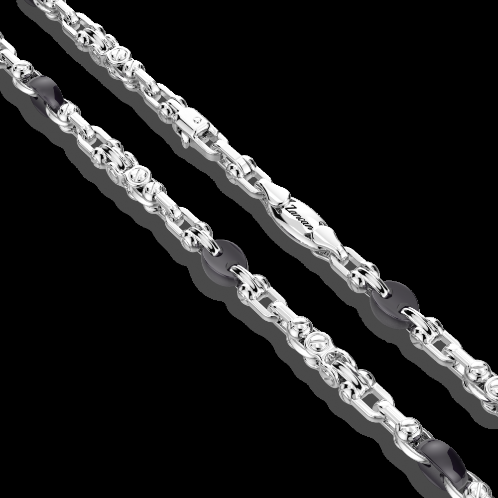 Zancan Collana Zancan solo maglia in argento e ceramica Offerte esclusive
