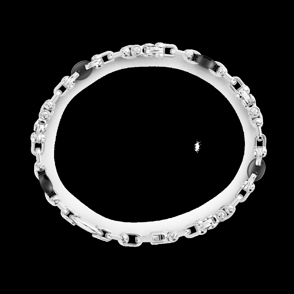 Zancan Bracciale Zancan solo maglia in argento e ceramica Nuovi prodotti