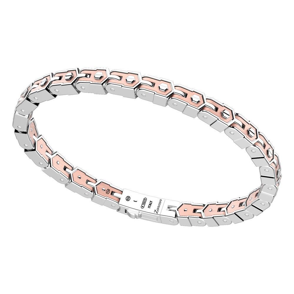 Zancan Bracciale solo maglia Zancan in oro rosa 18k ed argento