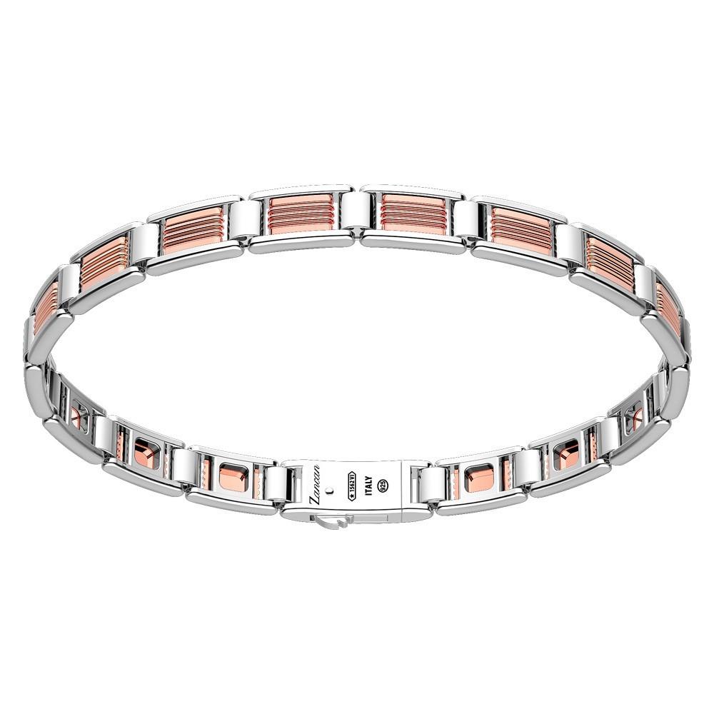 Zancan Bracciale solo maglia Zancan in oro rosa 18k ed argento Ritorno libero