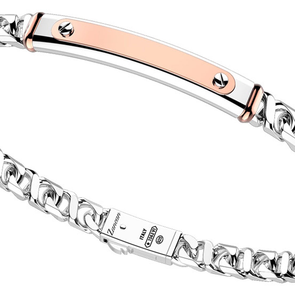 Zancan Bracciale a grumetta Zancan in argento con targa ed inserti in oro rosa Ultimo giorno
