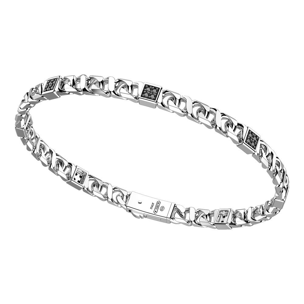 Zancan Bracciale a grumetta Zancan in argento con pietre nere Fino al 60% di sconto