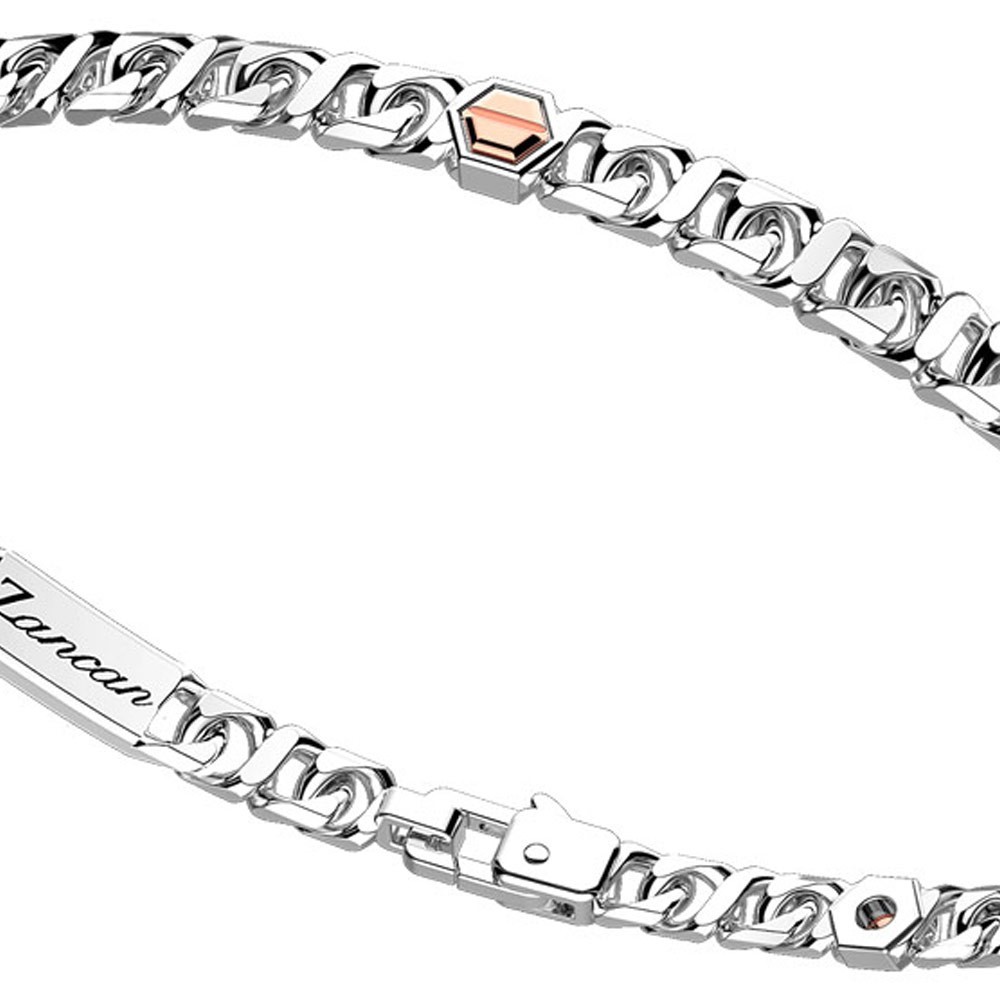 Zancan Bracciale a grumetta Zancan in argento con viti in oro rosa Sostegno trimestrale