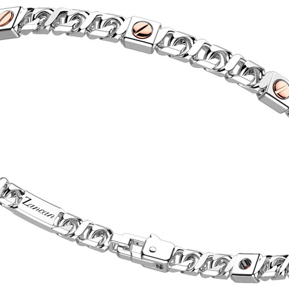 Zancan Bracciale a grumetta Zancan in argento con viti in oro rosa Enormi sconti