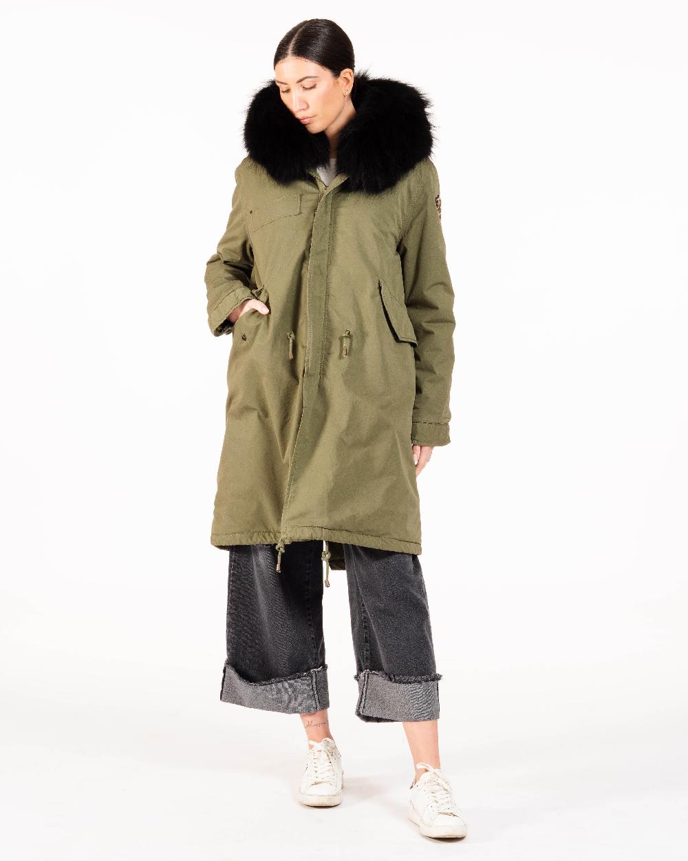 Alessandra chamonix AMANDINE MILITARY BLACK / PARKA In Vendita