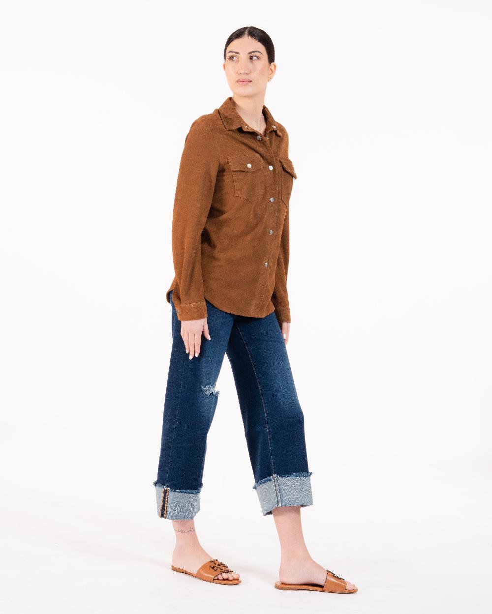 Alessandra chamonix GLORIA camoscio COGNAC In Linea