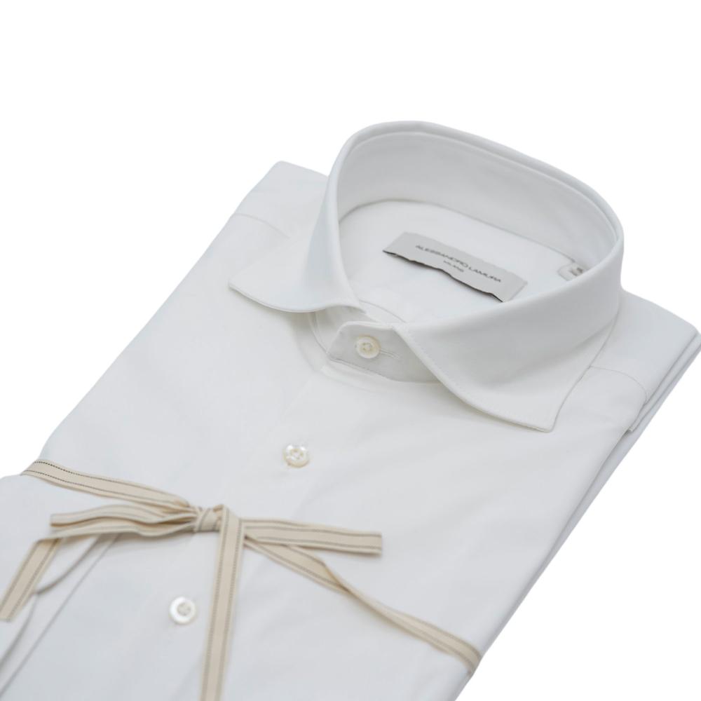 Alessandro Lamura Camicia Tinta Unita bianca – Collo Francese Soddisfazione Garantita
