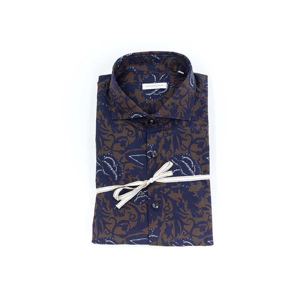 Alessandro Lamura Camicia Di Cotone Digital Print – Collo francese Qualità Garantita