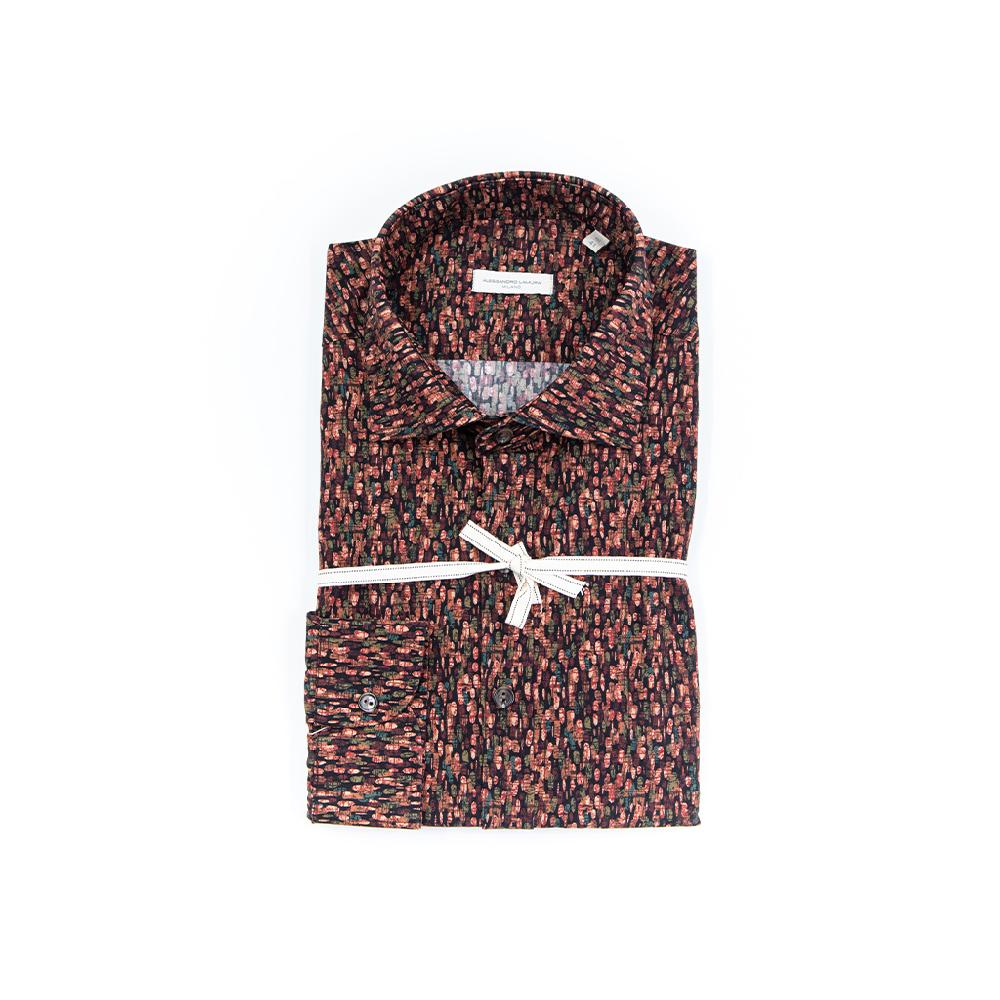 Alessandro Lamura Camicia Di Cotone Digital Print – Collo francese Acquista Ora