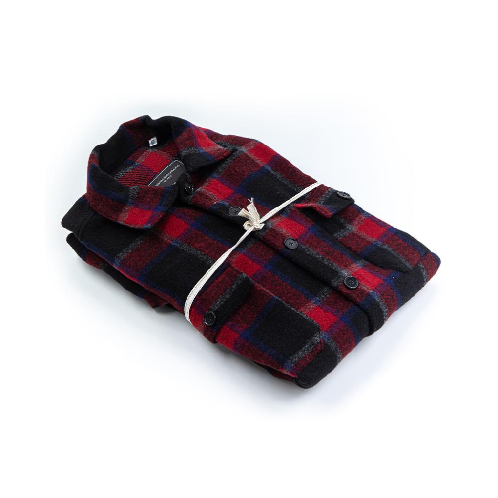 Alessandro Lamura Camicia Overshirt a Quadri – Collo Italiano Promozione Limitata