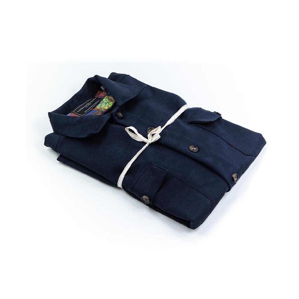 Alessandro Lamura Camicia Overshirt in Daino – Collo Italiano con contrasti Affare Del Giorno