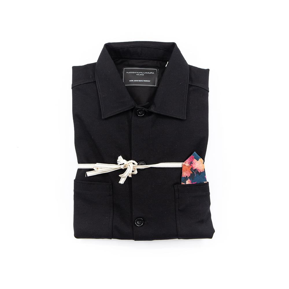 Alessandro Lamura Camicia Overshirt Strech – Collo Italiano Italy