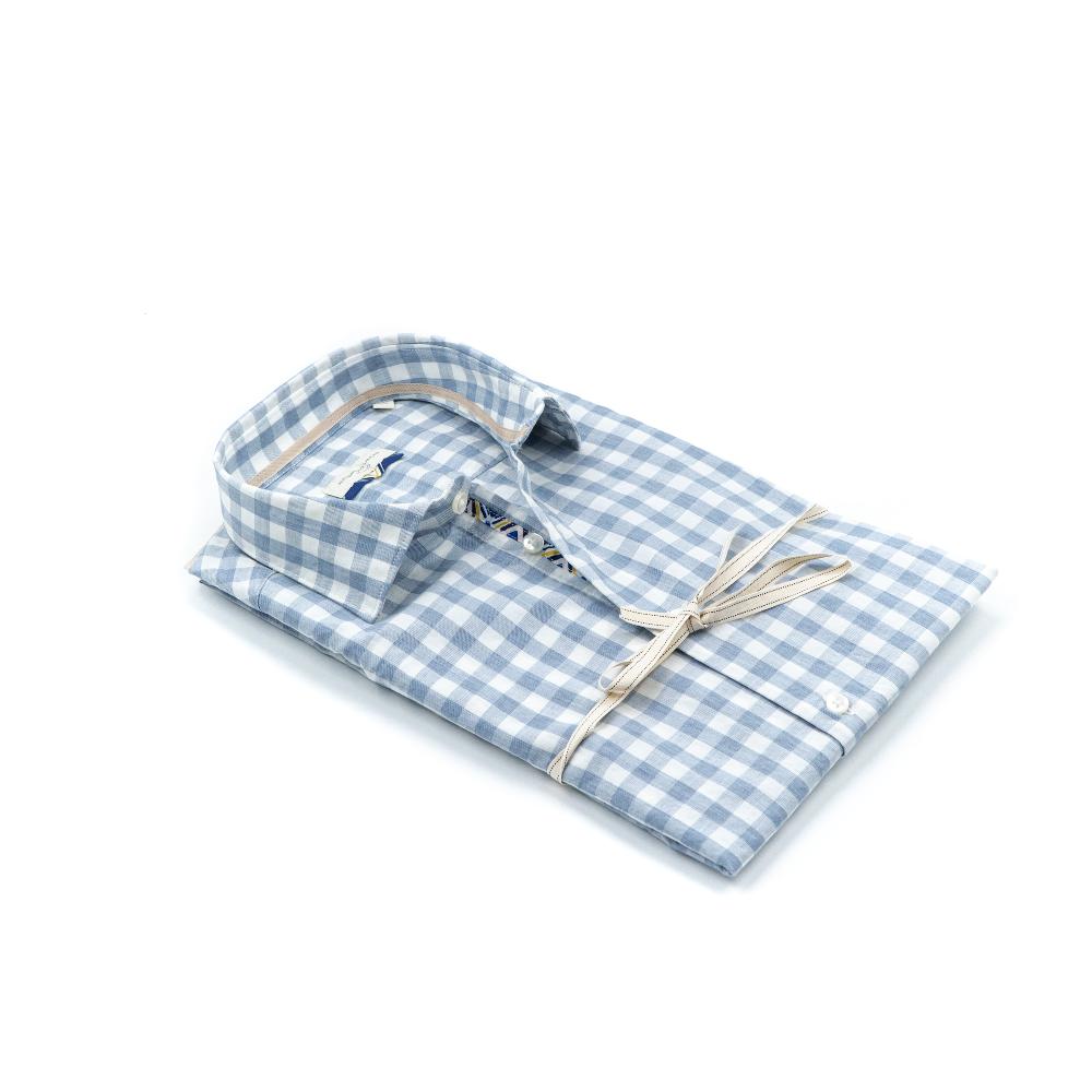 Alessandro Lamura Jeff – Camicia A Quadri 100%cotone – Collo Italiano Vendite Flash