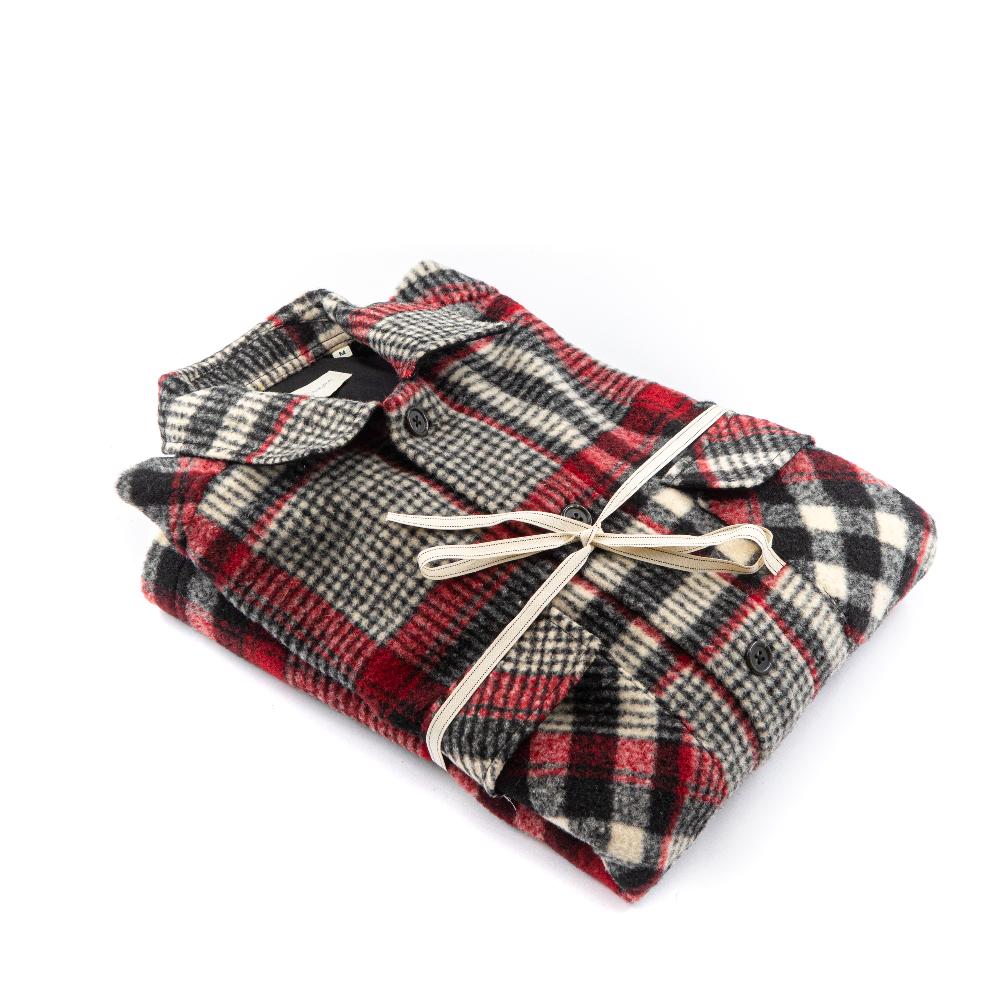 Alessandro Lamura Camicia Overshirt a Quadri – Collo Italiano Negozio