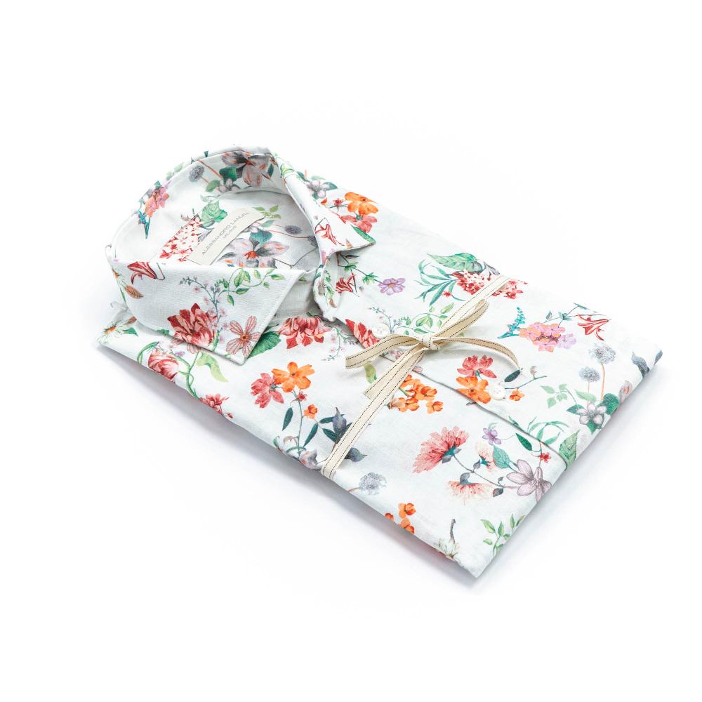 Alessandro Lamura Camicia Floreale Collo Francese Vendita