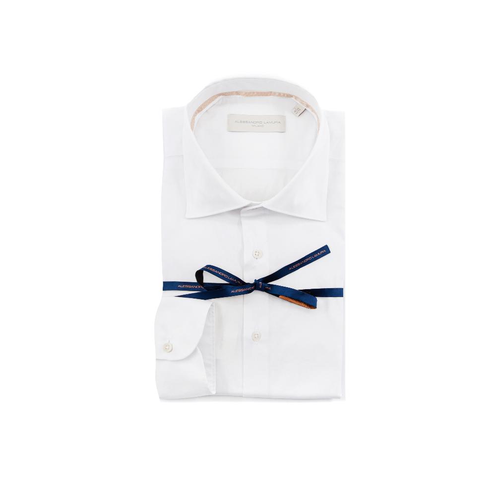 Alessandro Lamura Camicia Tinta Unita bianca Strech – Collo Francese Soddisfazione Garantita