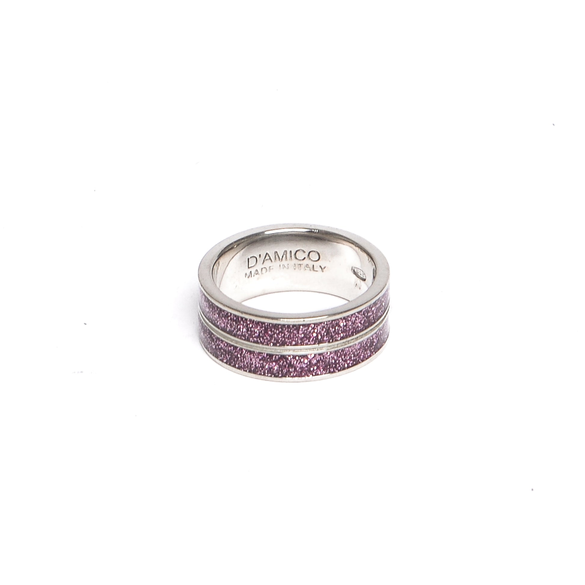 D'AMICO Anello Doppia Fede Glitter Novità