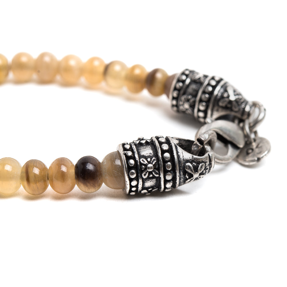 D'AMICO Bracciale Perle Corno Biondo Saldi Di Fabbrica