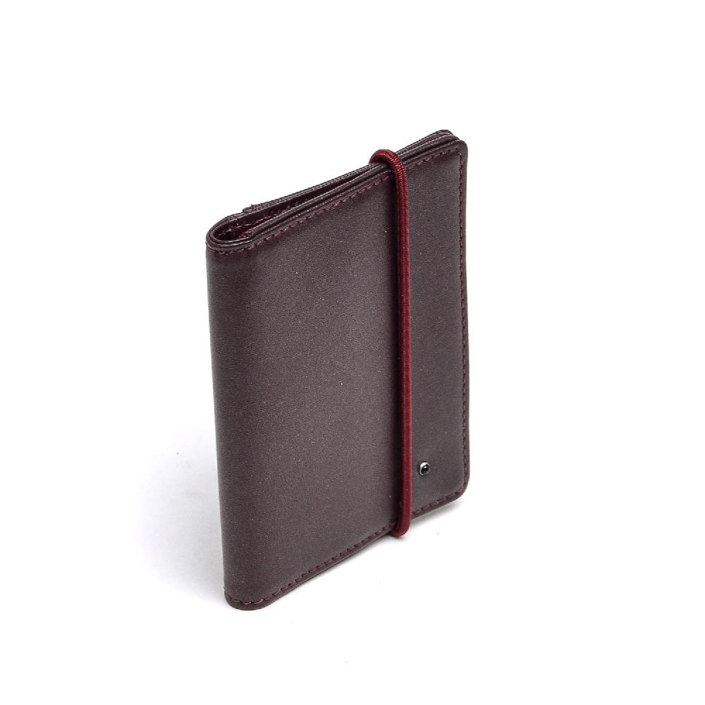 D'AMICO Portafoglio Pieghevole Classico Pelle Bordeaux Nuovo
