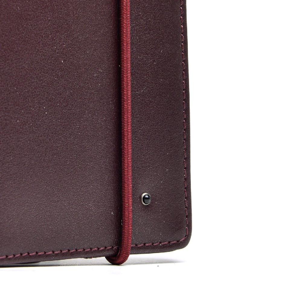 D'AMICO Portafoglio Pieghevole Classico Pelle Bordeaux Nuovo