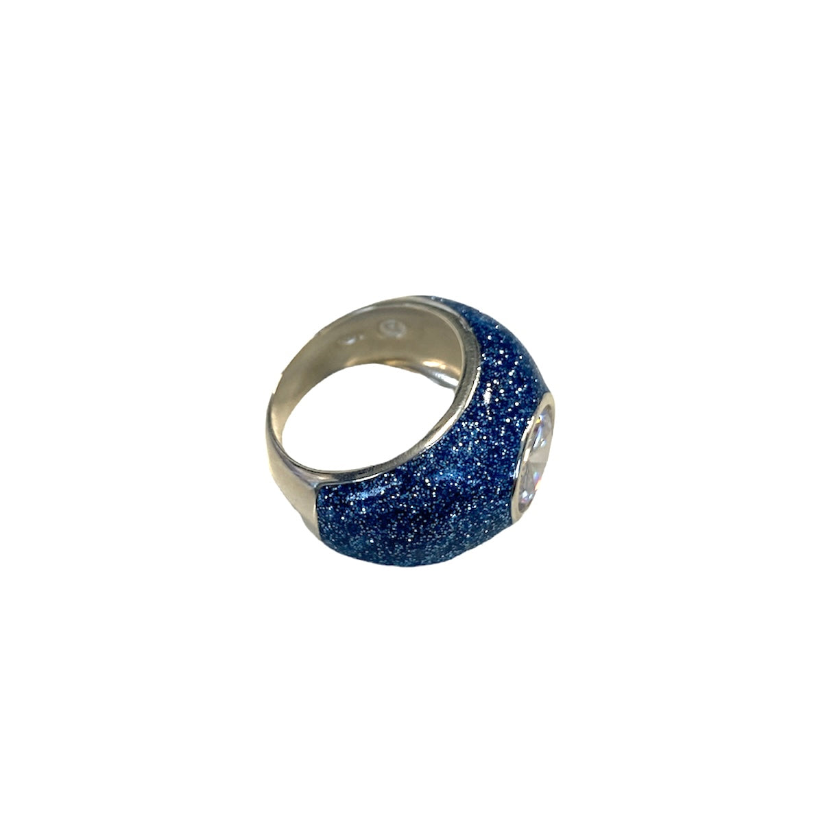 D'AMICO Anello Glitter Blue Saldi Di Fabbrica