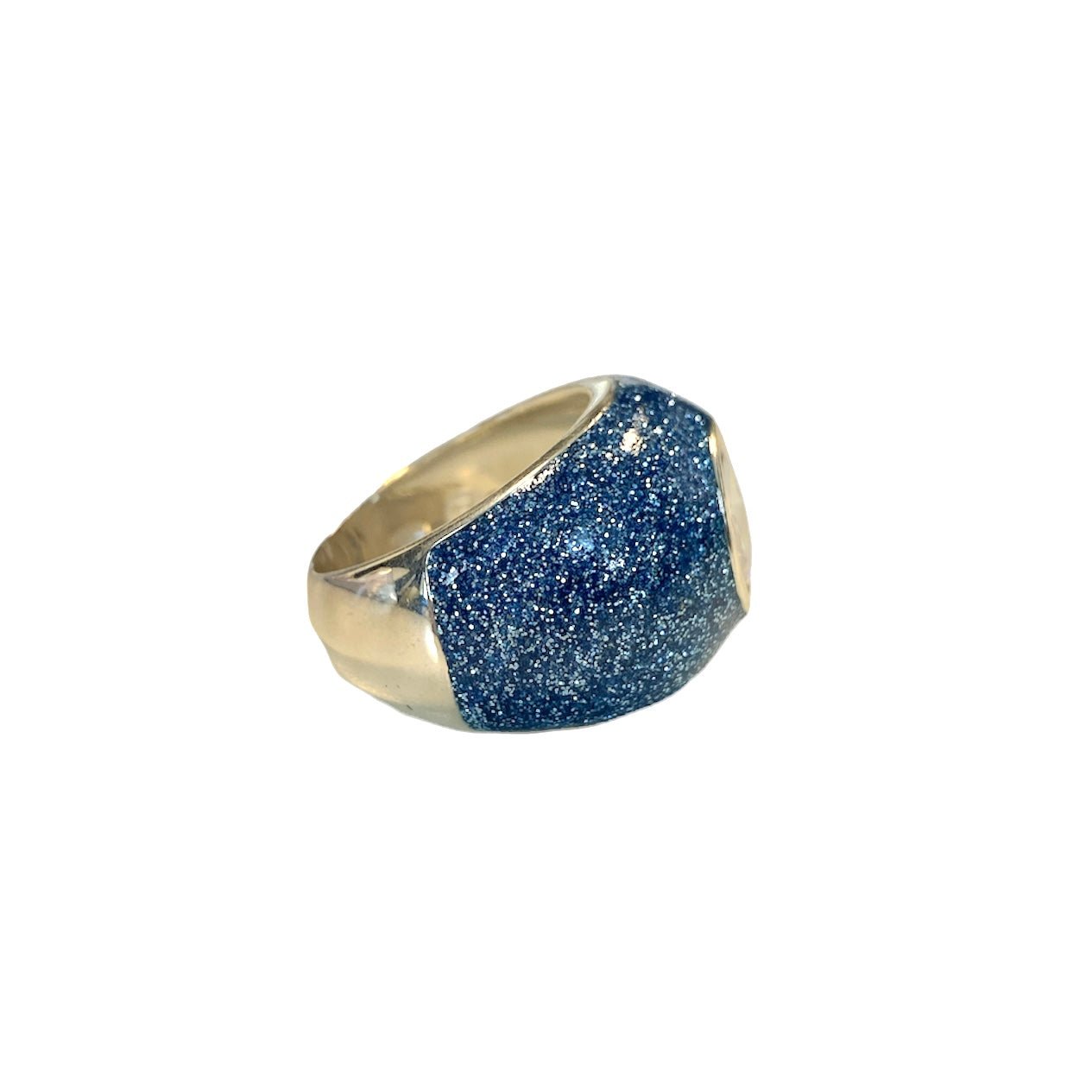 D'AMICO Anello Glitter Blue Saldi Di Fabbrica