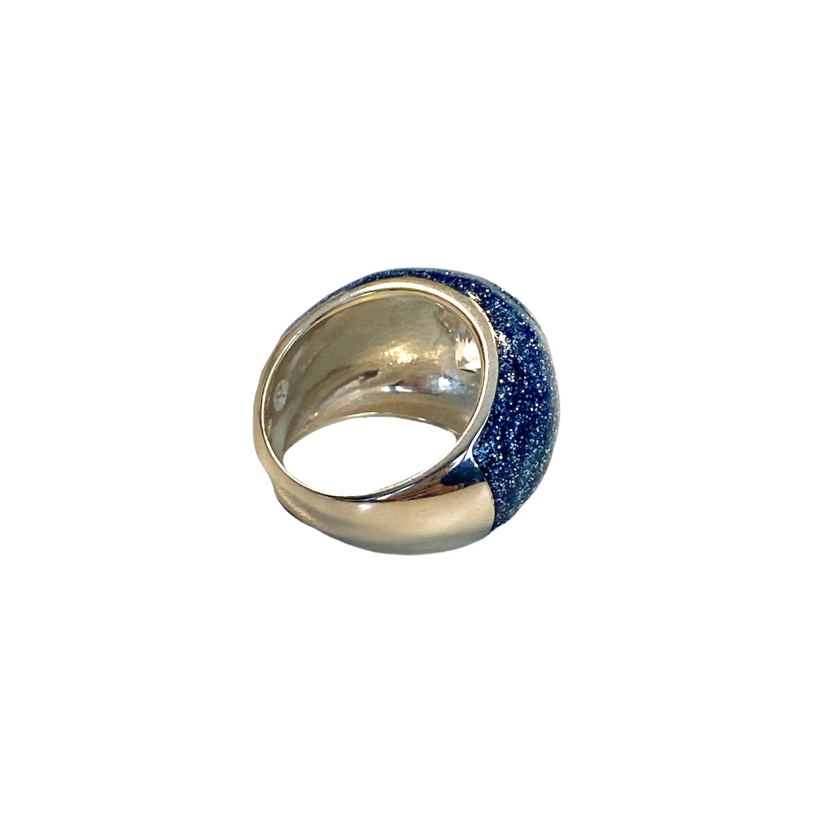 D'AMICO Anello Glitter Blue Saldi Di Fabbrica