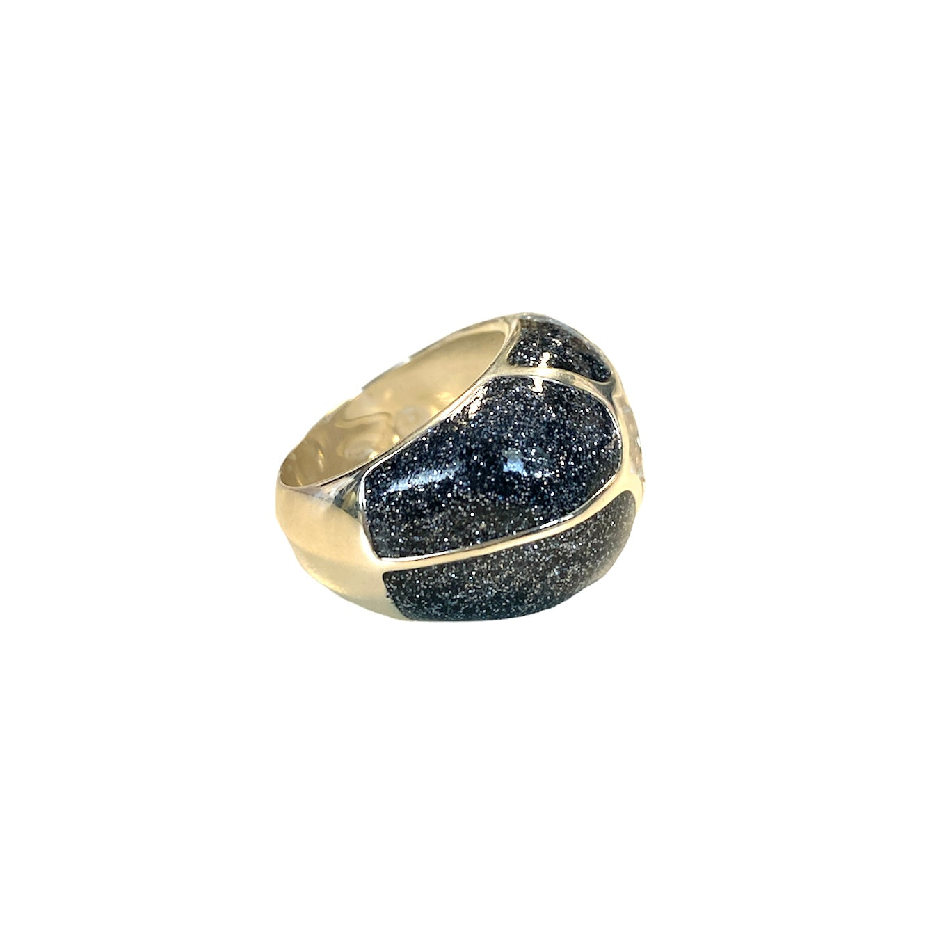 D'AMICO Anello Stella Glitter Blue Navy In Saldo
