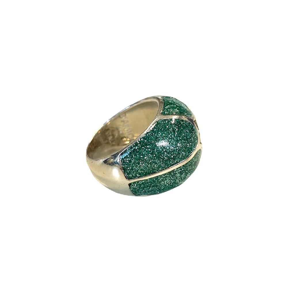 D'AMICO Anello Stella Glitter Green Nuova
