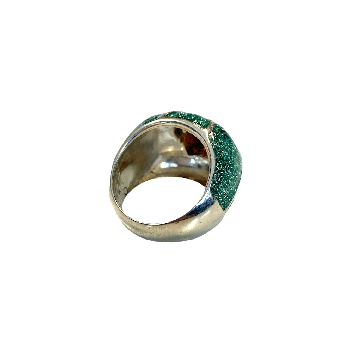 D'AMICO Anello Stella Glitter Green Nuova