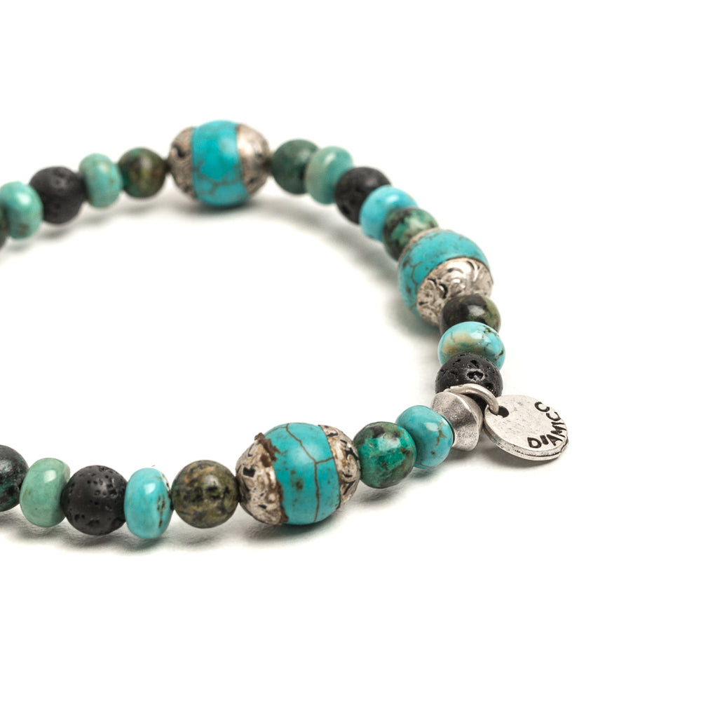D'AMICO Bracciale Rajat / Elastico Fusion Turchese Tibet Shopping Online