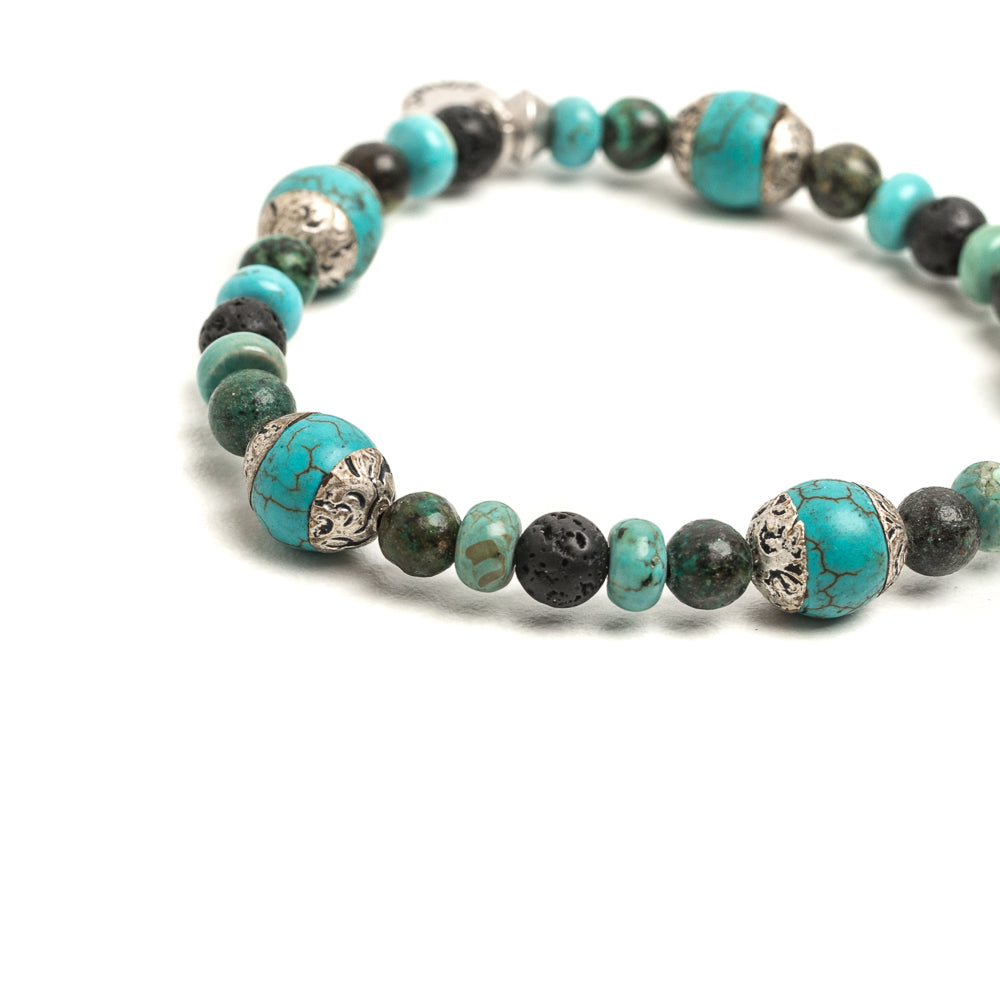 D'AMICO Bracciale Rajat / Elastico Fusion Turchese Tibet Shopping Online