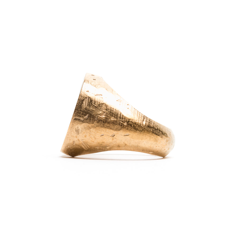 D'AMICO Anello Taglio Bronzo con Lacca Nera Fornitura limitata