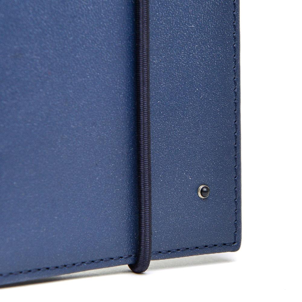 D'AMICO Portafoglio Classico Pieghevole 1 lato Pelle Blu Moda