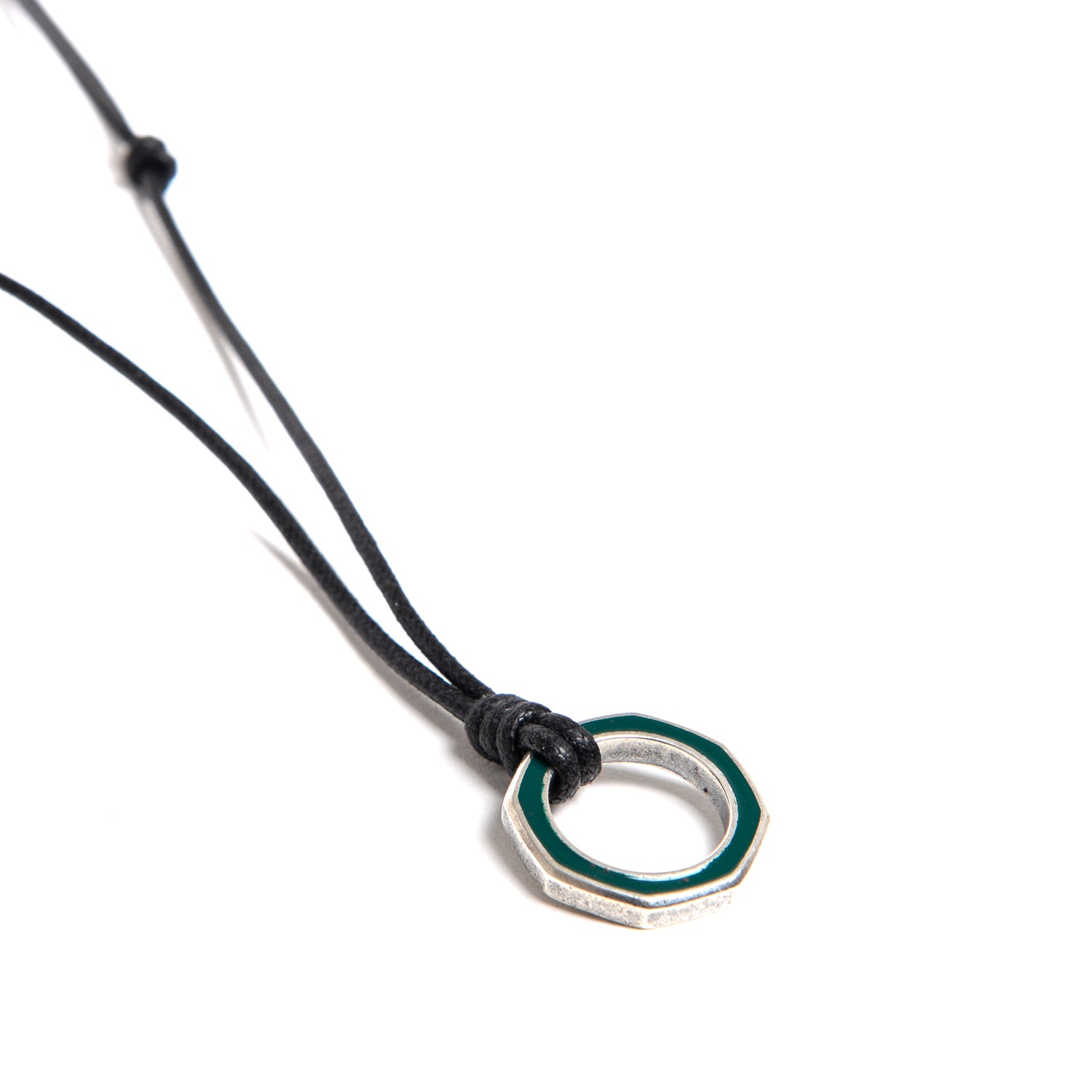 D'AMICO Collana Anella Laccata Verdone + Cordone Cerato Testa Moro Promozione