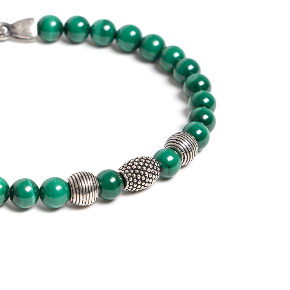 D'AMICO Bracciale Malachite e Argento Qualità Garantita