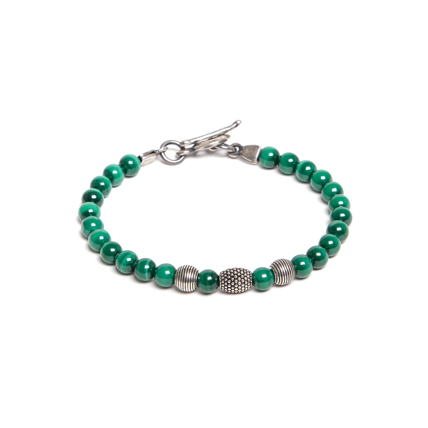 D'AMICO Bracciale Malachite e Argento Qualità Garantita