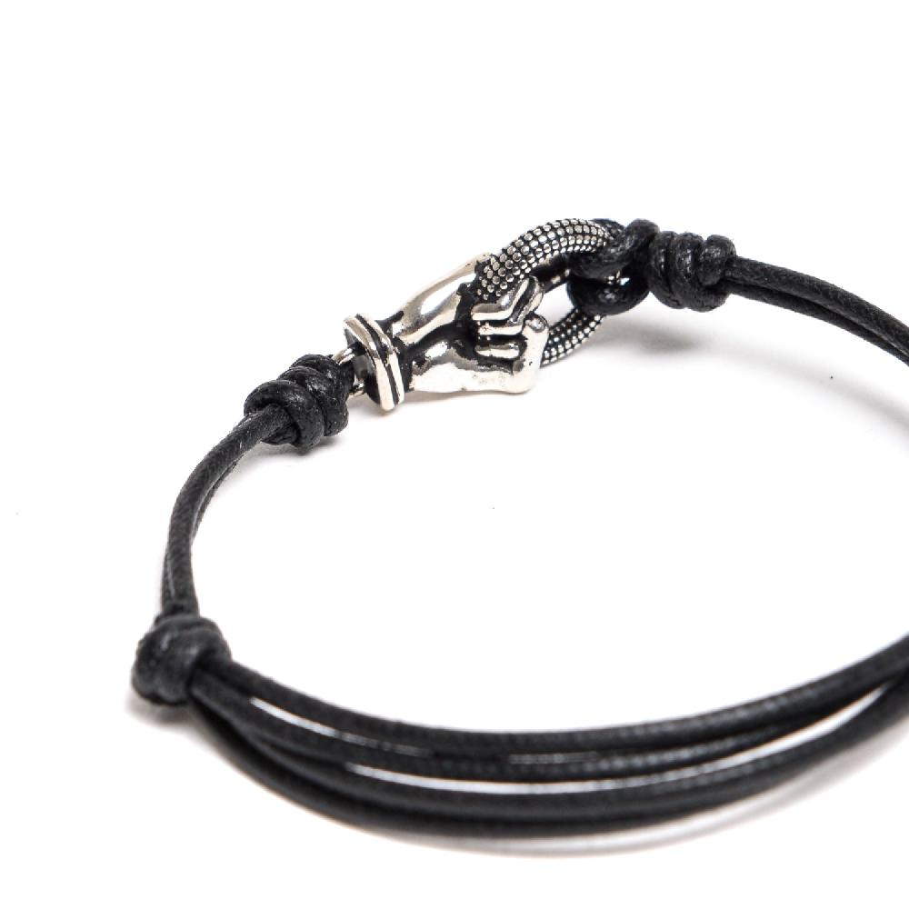 D'AMICO Bracciale Catenina Cordone Cerato + "Fuck" Promozione Limitata