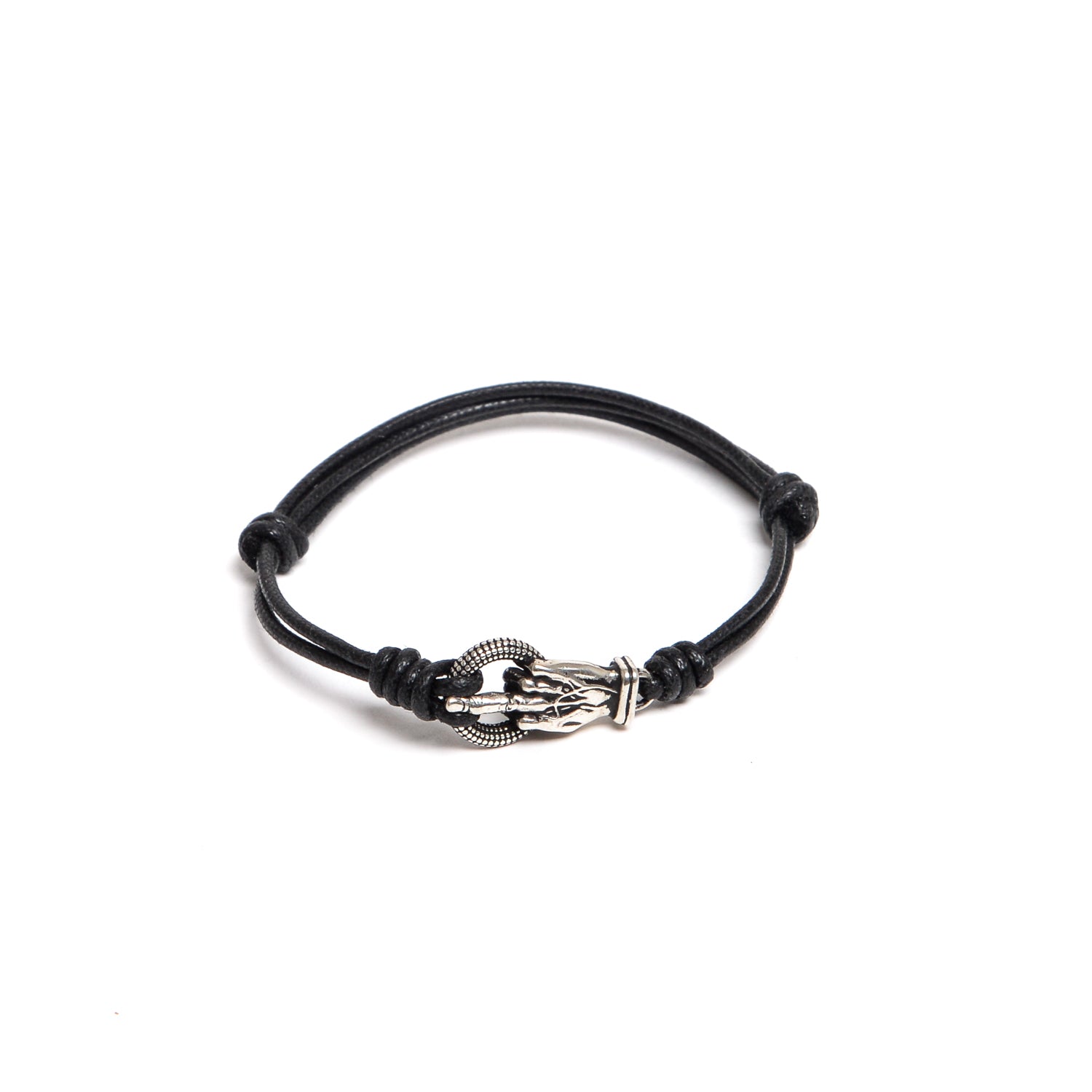 D'AMICO Bracciale Catenina Cordone Cerato + "Fuck" Promozione Limitata