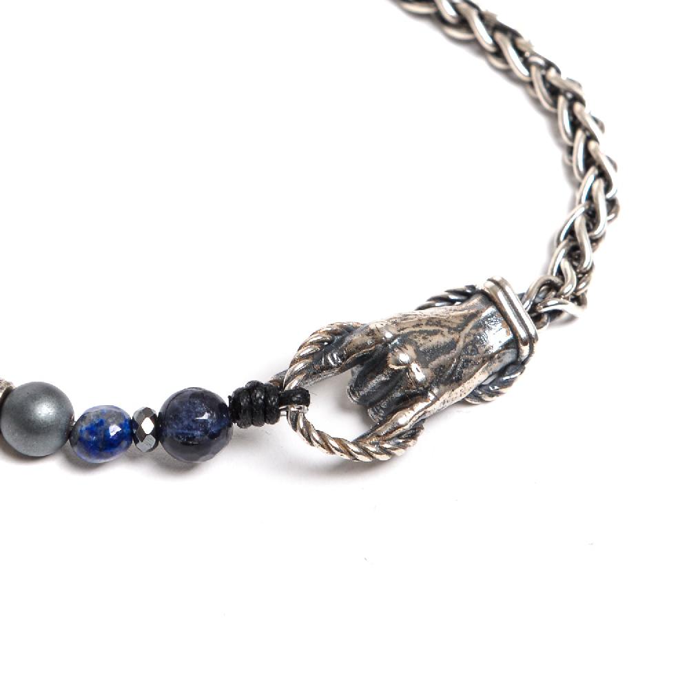 D'AMICO Bracciale Catenina Fusion Blu e "Horn" Affare Del Giorno