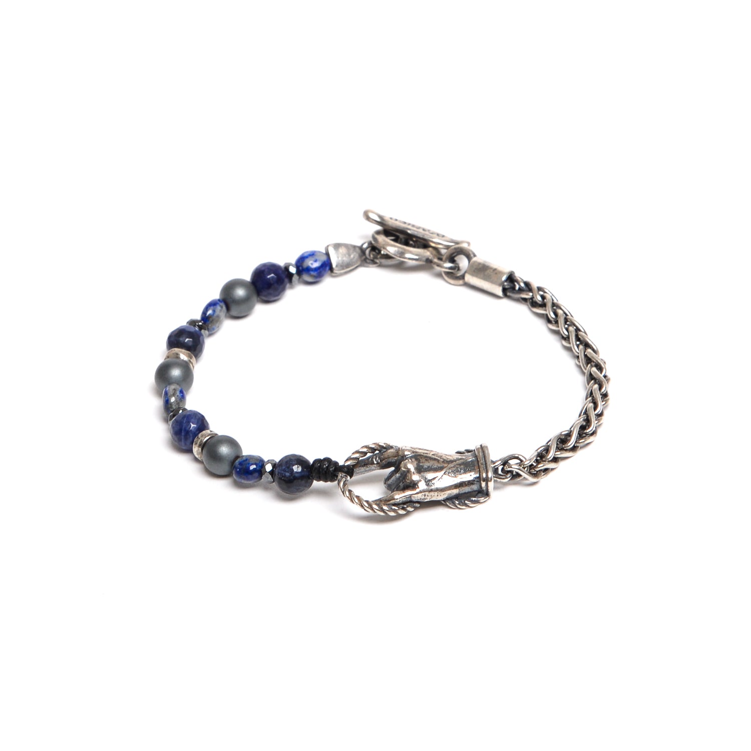 D'AMICO Bracciale Catenina Fusion Blu e "Horn" Affare Del Giorno