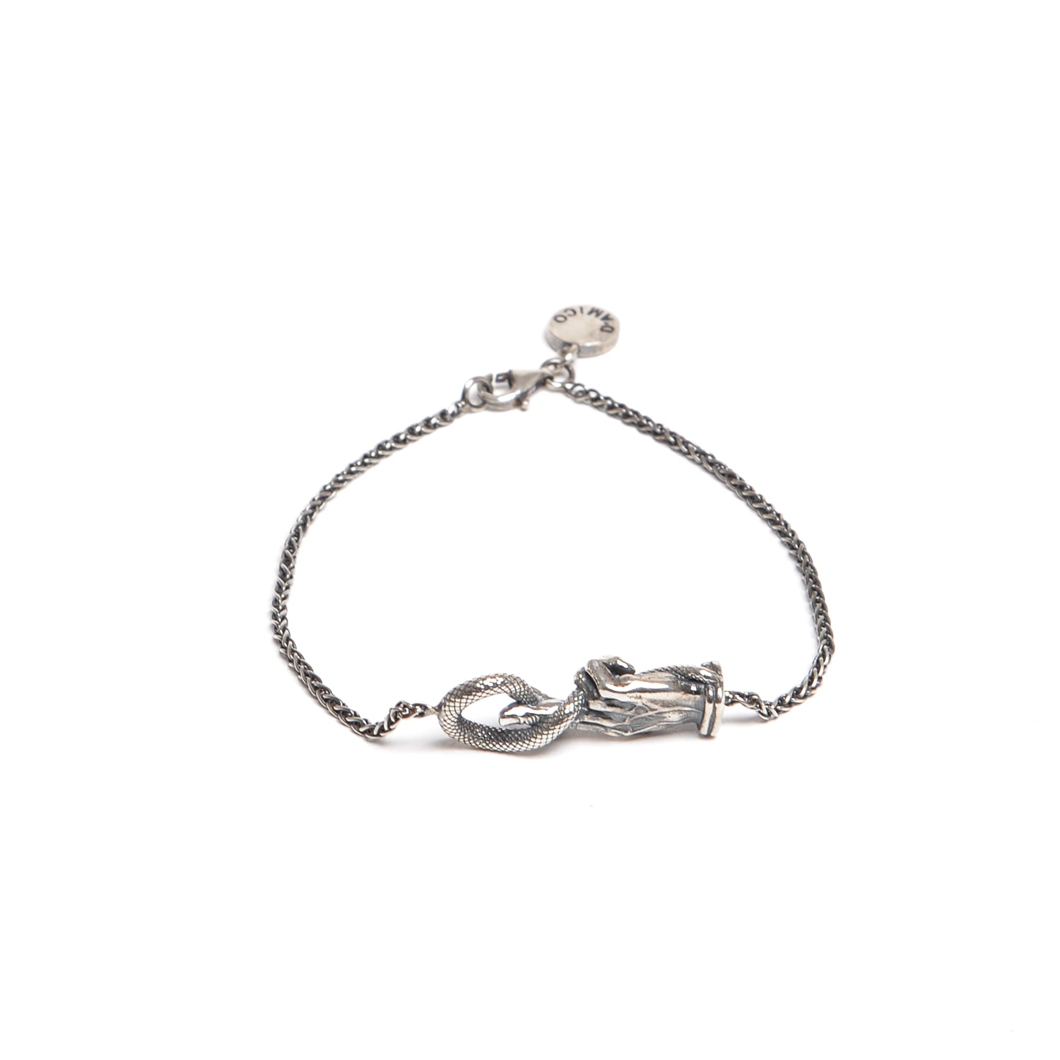 D'AMICO Bracciale Catenina con "Good Luck" Argento Sottocosto