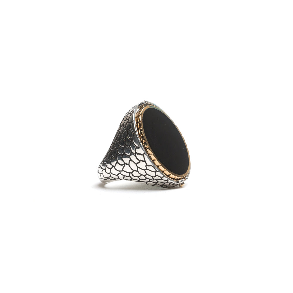 D'AMICO Anello Ovale Girevole Stampa Cocco + Doppio Smalto Hotsell