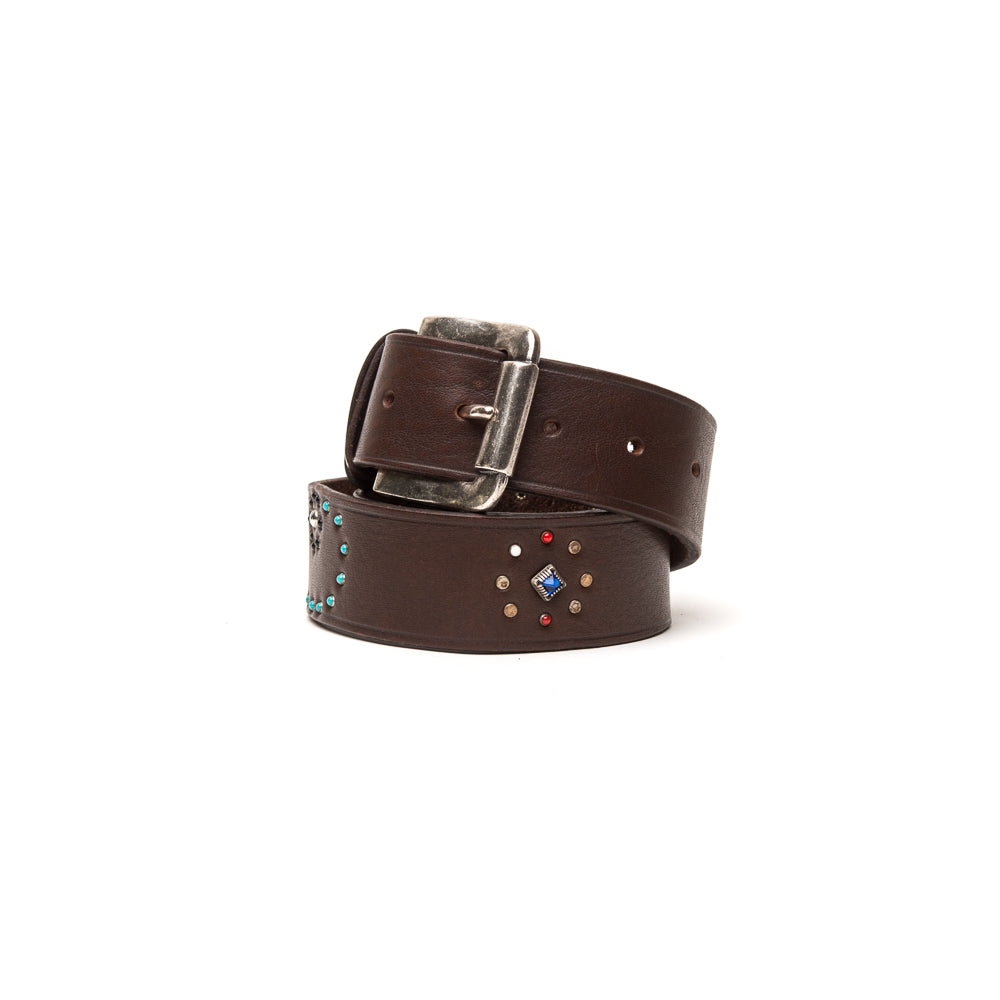 D'AMICO Cintura Texas Cuoio Butter + Borchie e Pietre Offerta settimanale