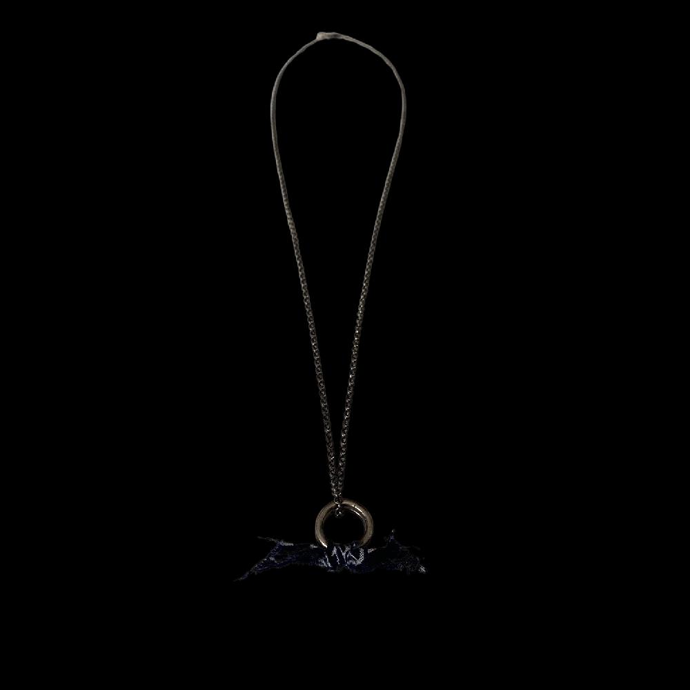 D'AMICO Collana Arg925 Cerchio + Bandana Blu Navy Vendita Calda