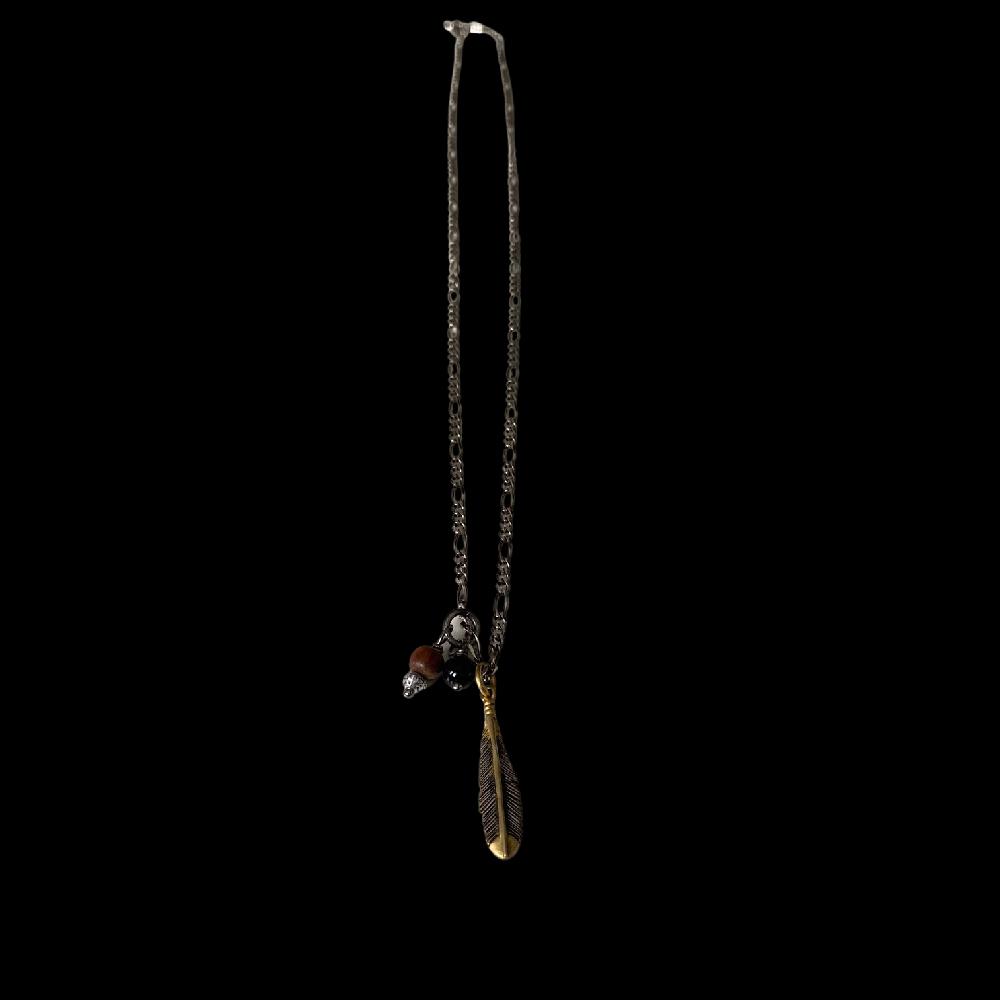 D'AMICO Collana Catenina con Piuma Arg925 Saldi Di Fabbrica