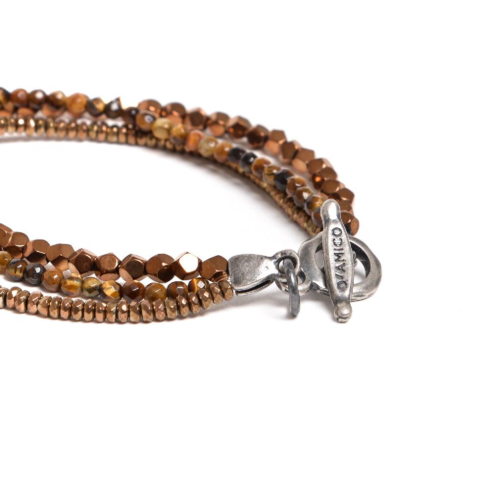 D'AMICO Bracciale Tris Fusion Brown Nuova