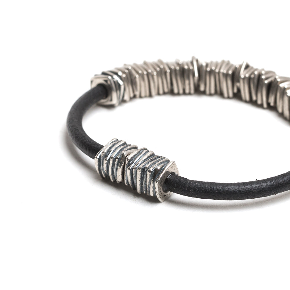 D'AMICO Bracciale Cuoio + Rondelle Negozi Online