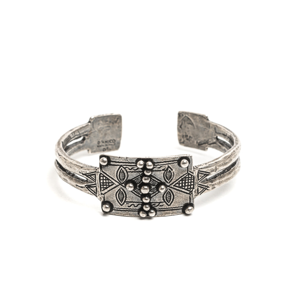 D'AMICO Bracciale Rigido Tuareg Piastra + Pallini Affare Del Giorno